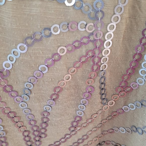 Jana Khaki Green Sequined Tank Top US S - Picture 4 of 8